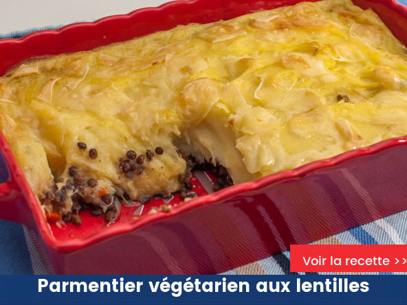 Parmentier végétarien aux lentilles